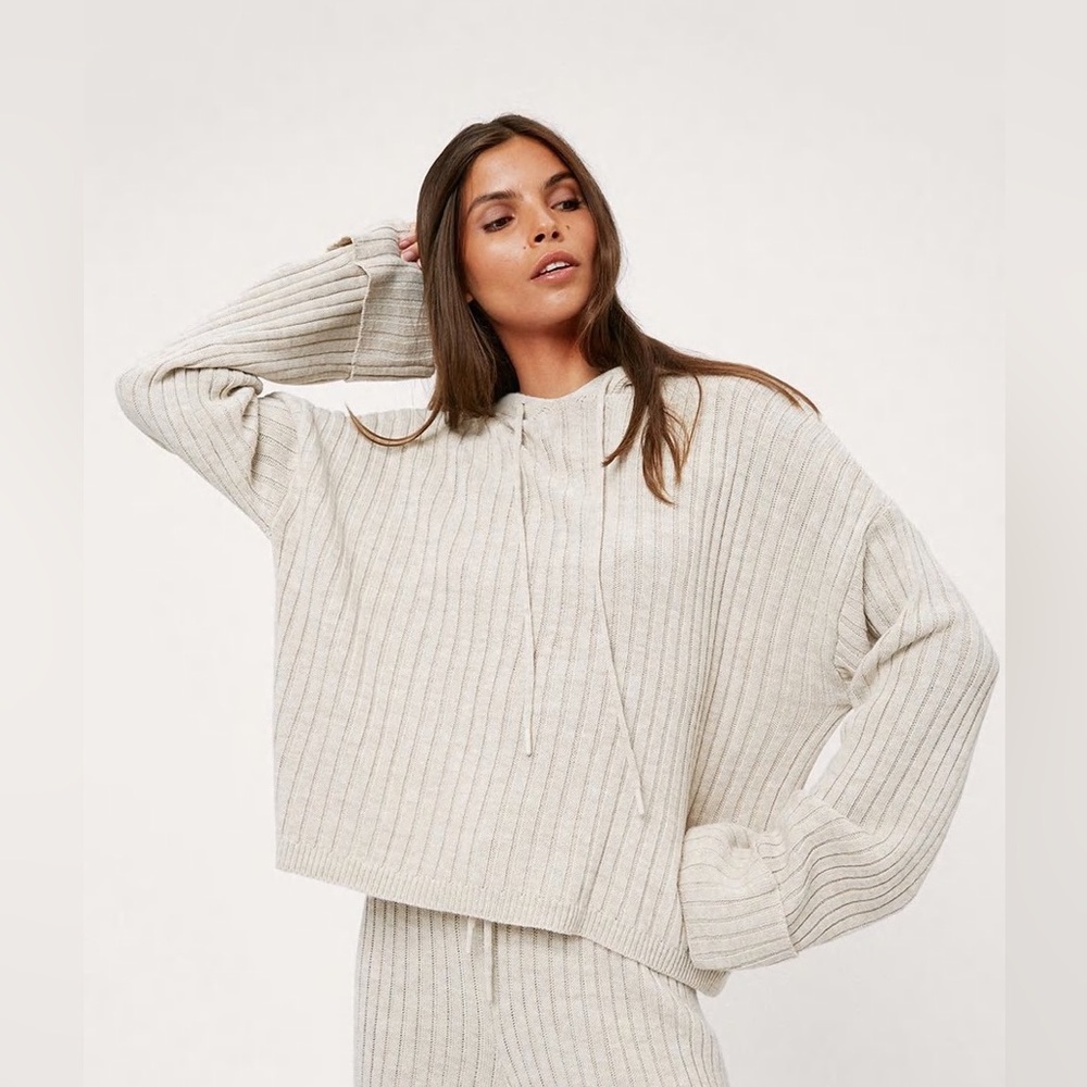 Nasty Gal Knitted Lounge Hoodie